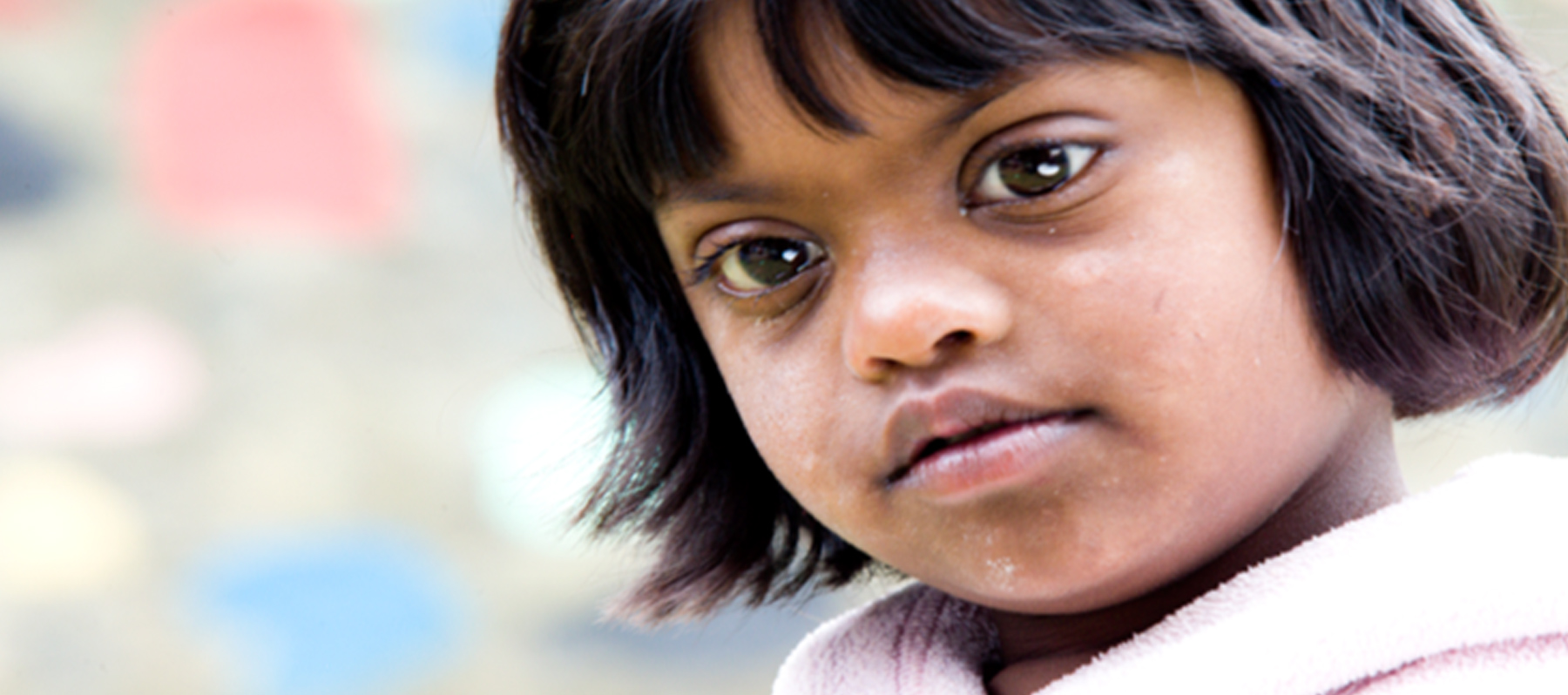 Young girl looking at camera 