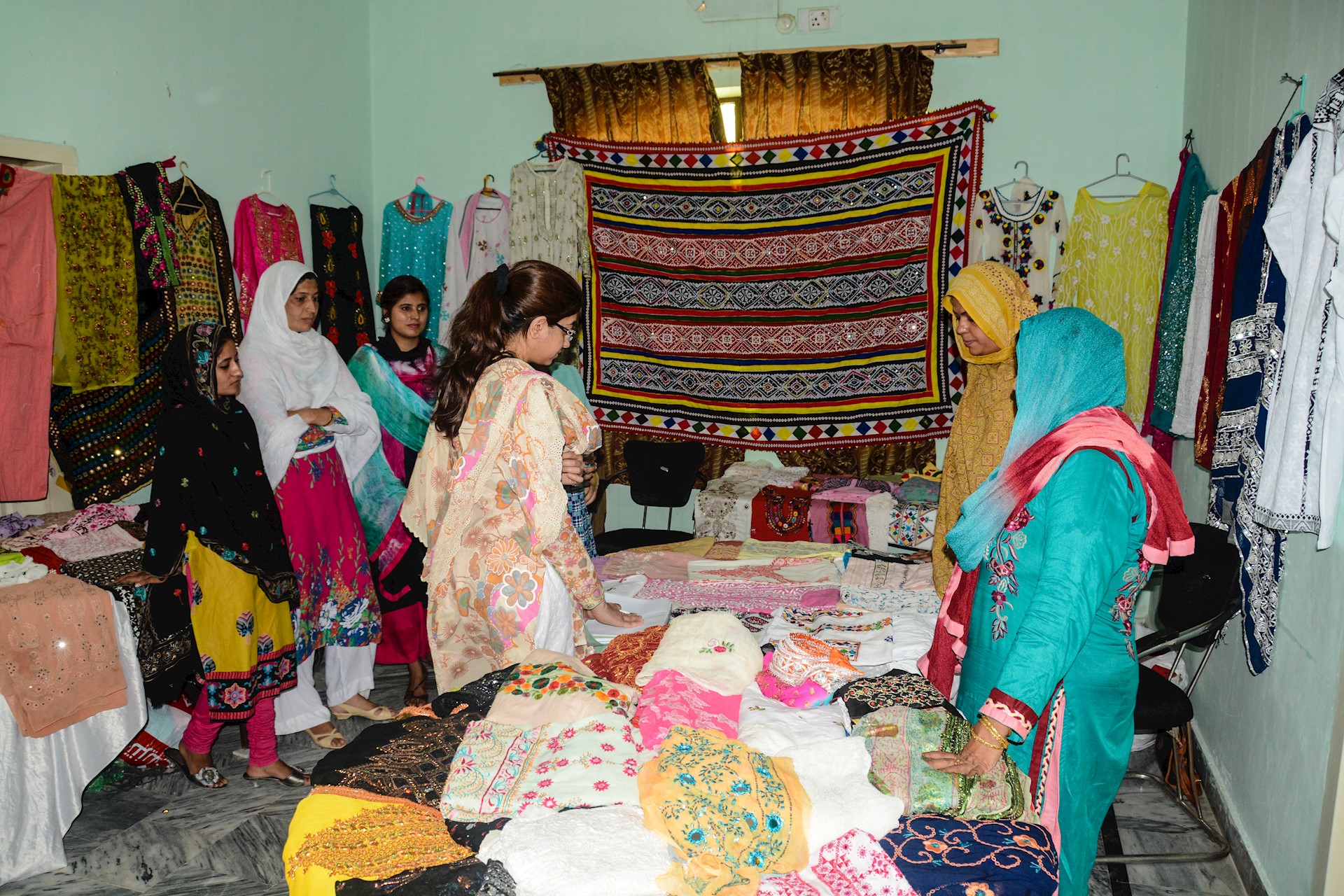 women in clothes workshop