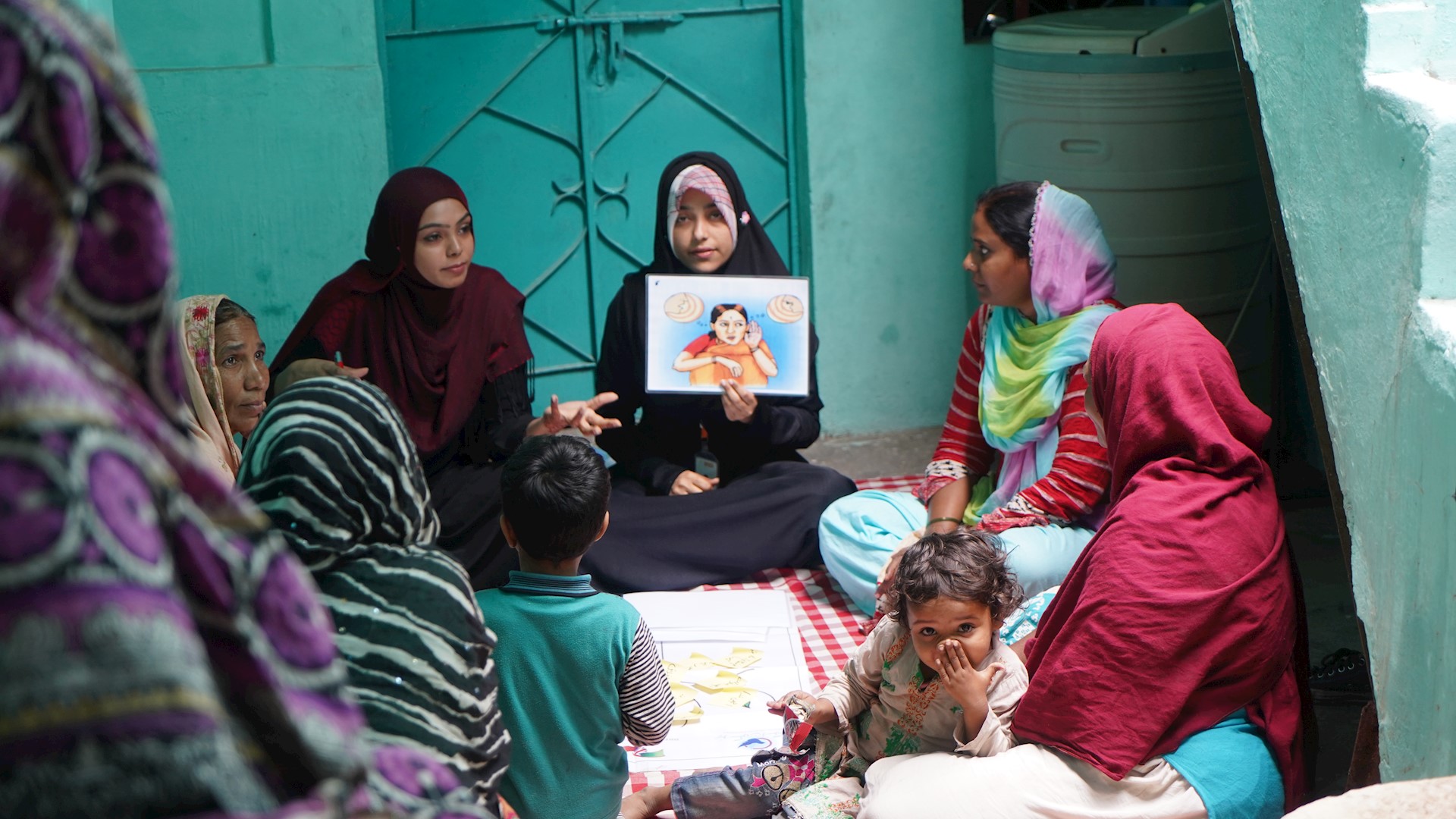 group of women in a mental health meeting 