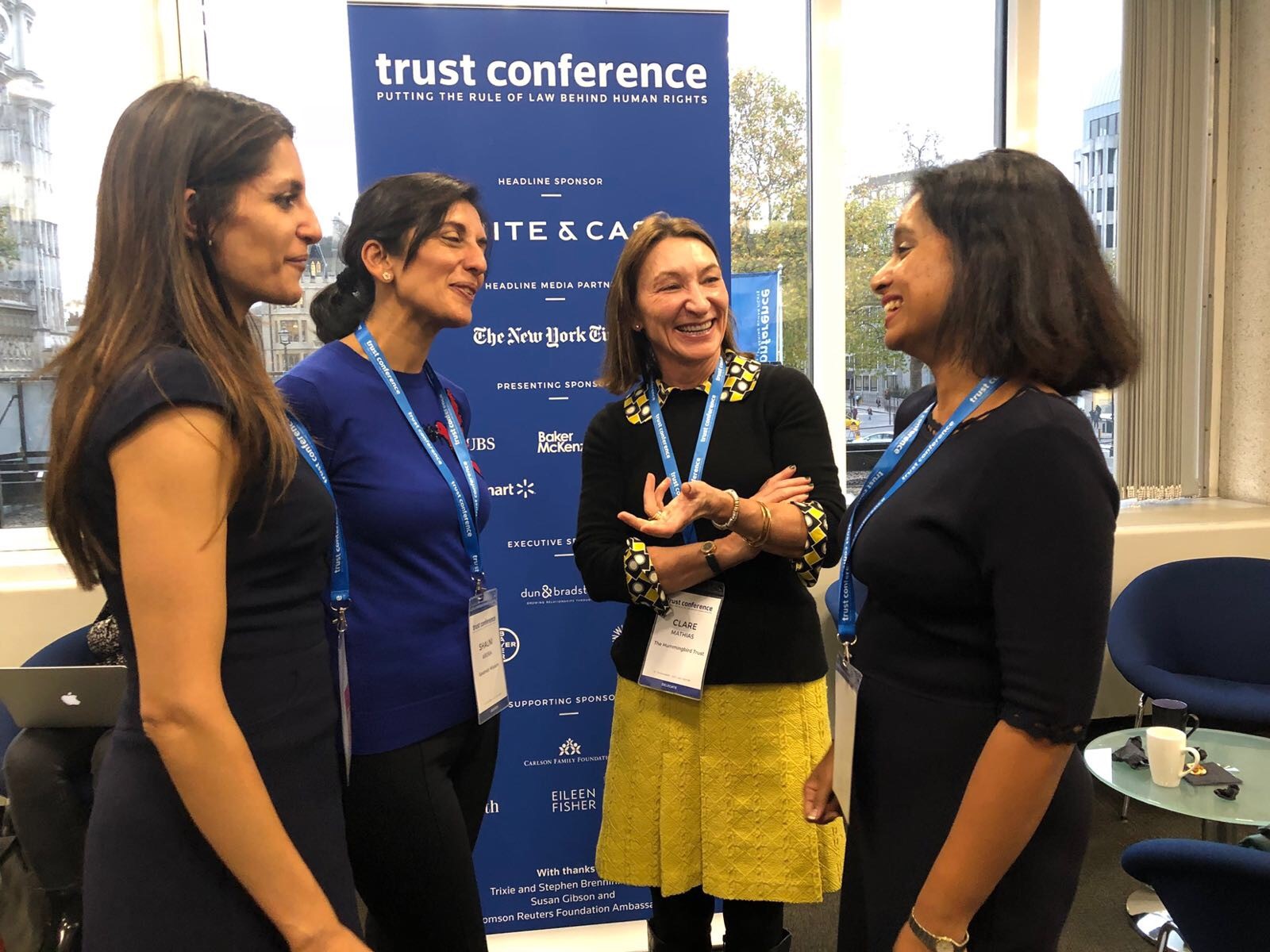 group of women networking at conference event 