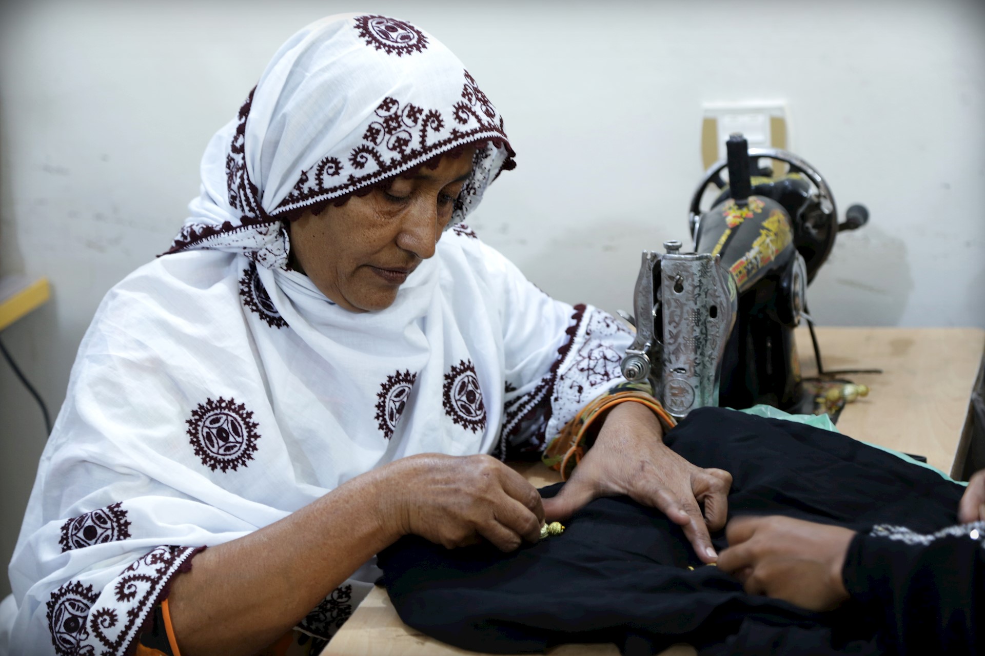 woman sewing in factory
