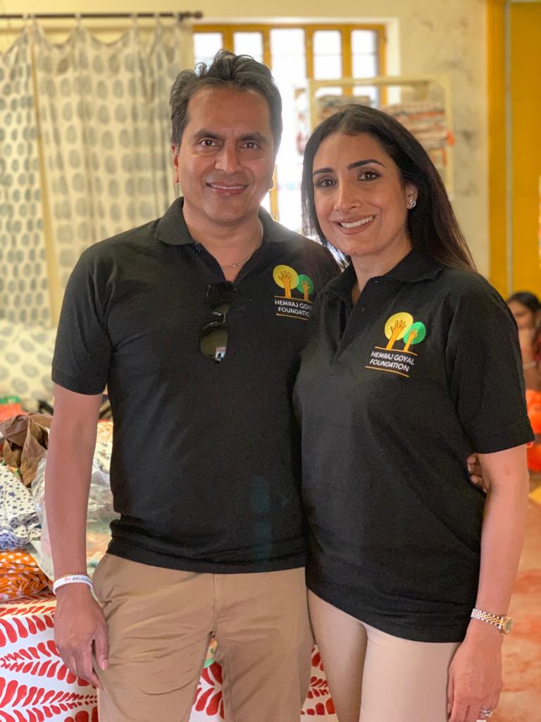 supporters pose at project visit 