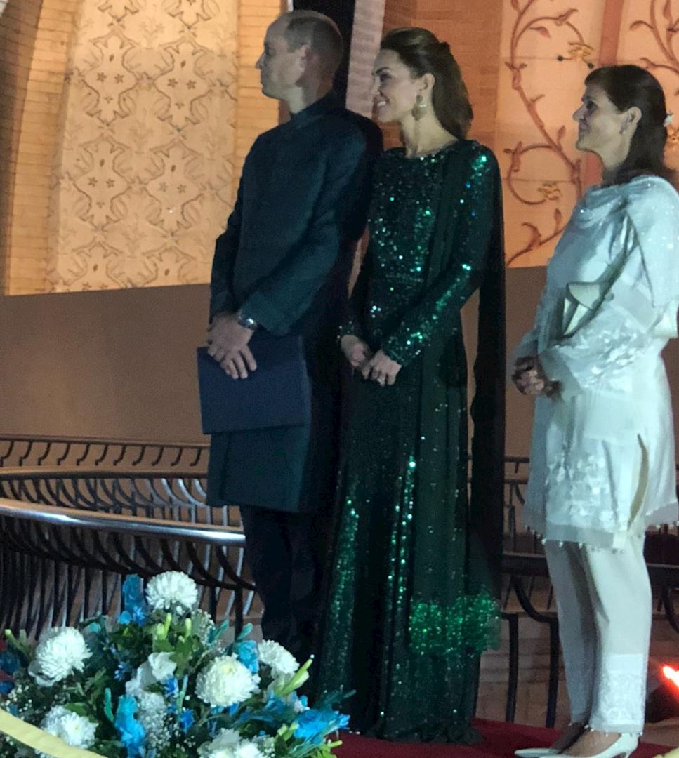 Duke and Duchess of Cambridge on stage at Royal Reception Islamabad 