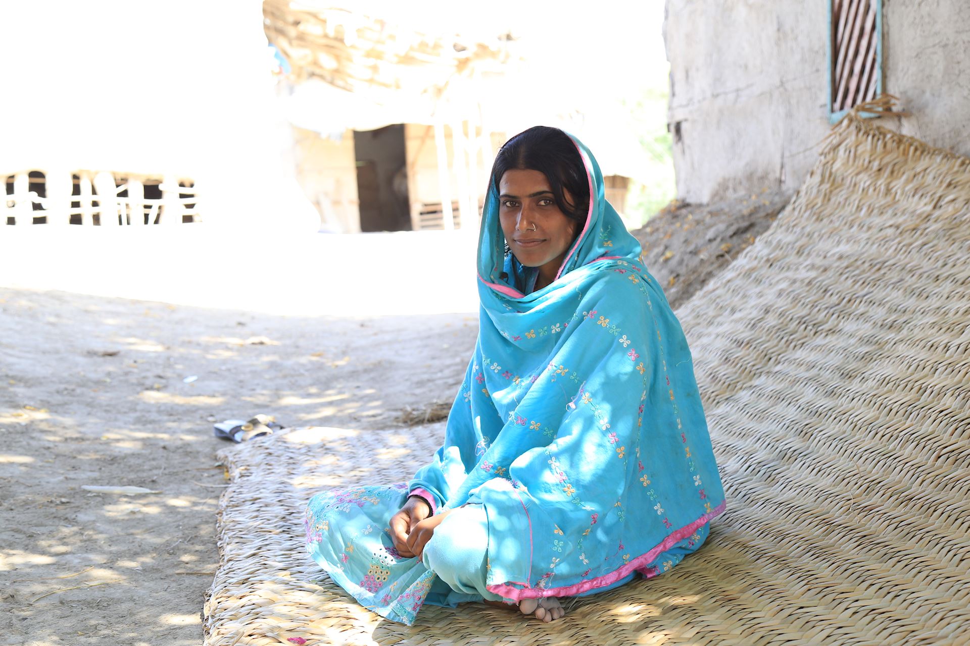 Pakistani Woman Portrait Sitting Alone