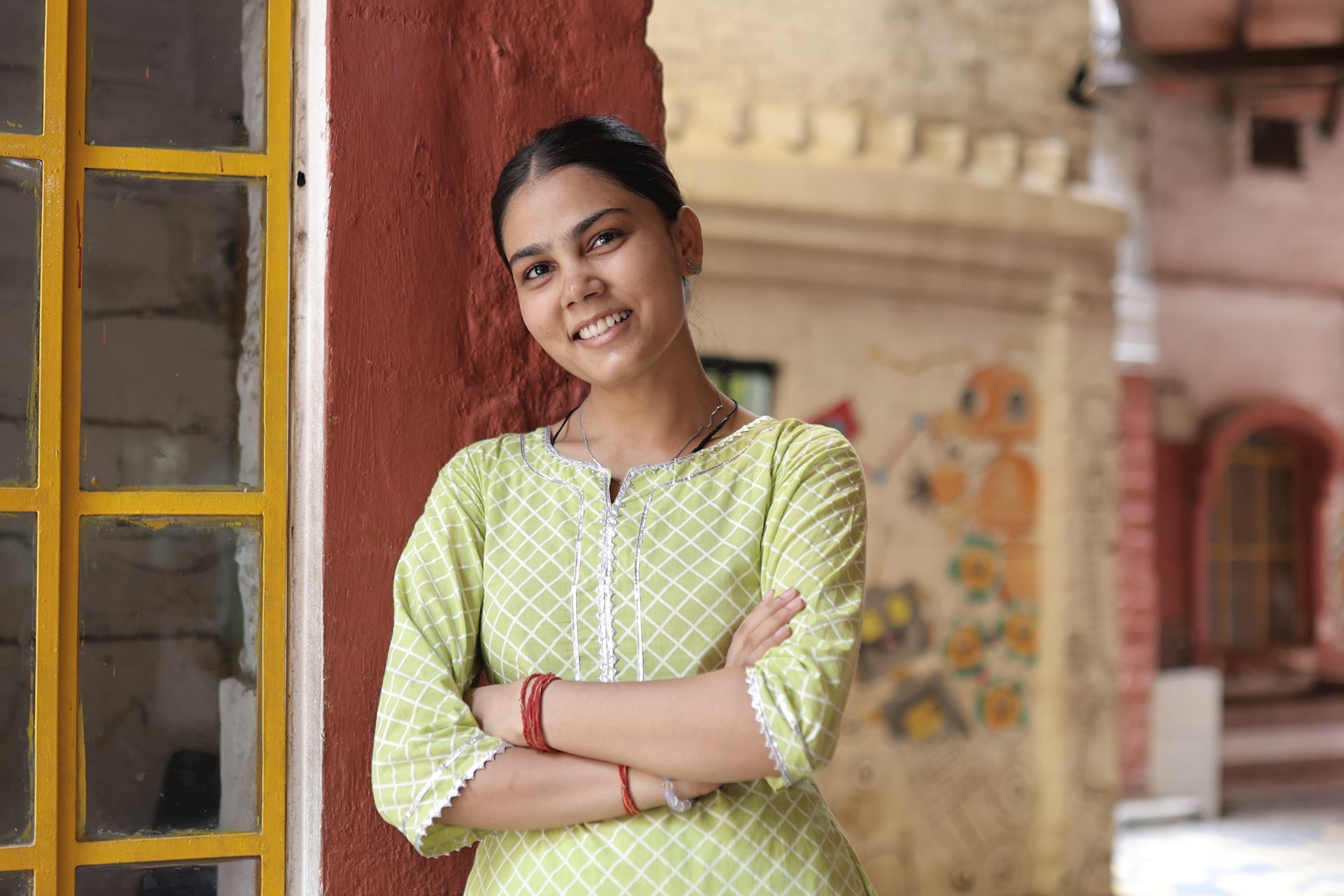 Girl Leaning Against Wall From BT Visit