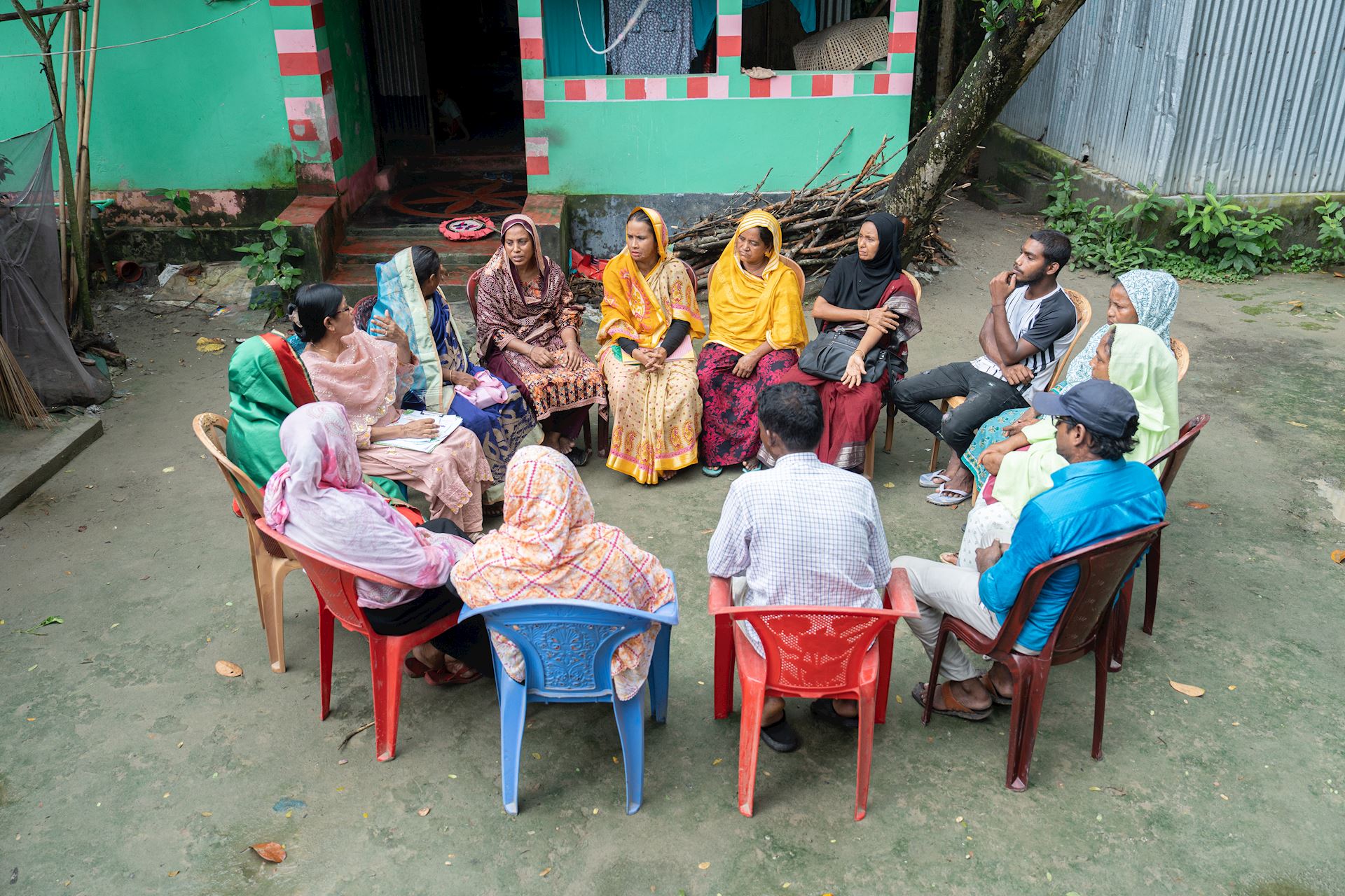 Acid Attack Survivor Group Ext From Above